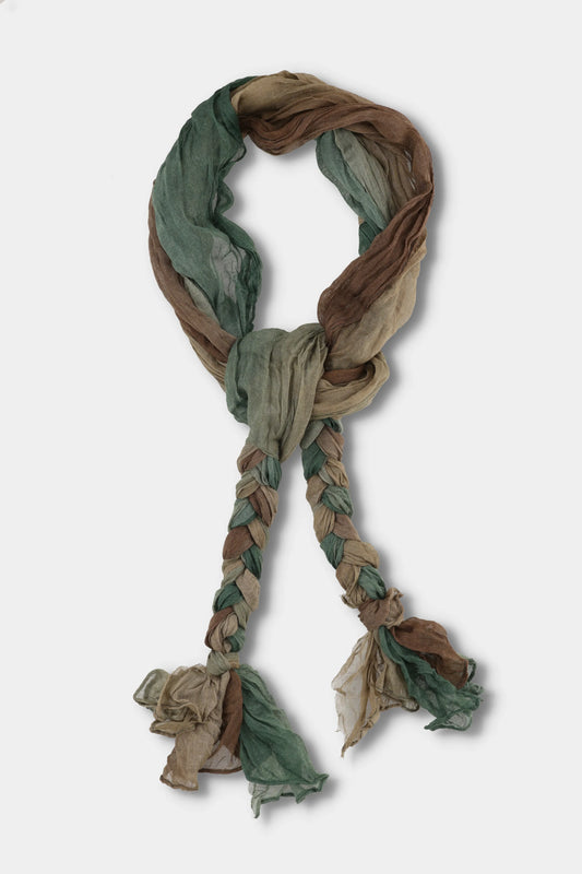 Sage Camel Crinkle Scarf