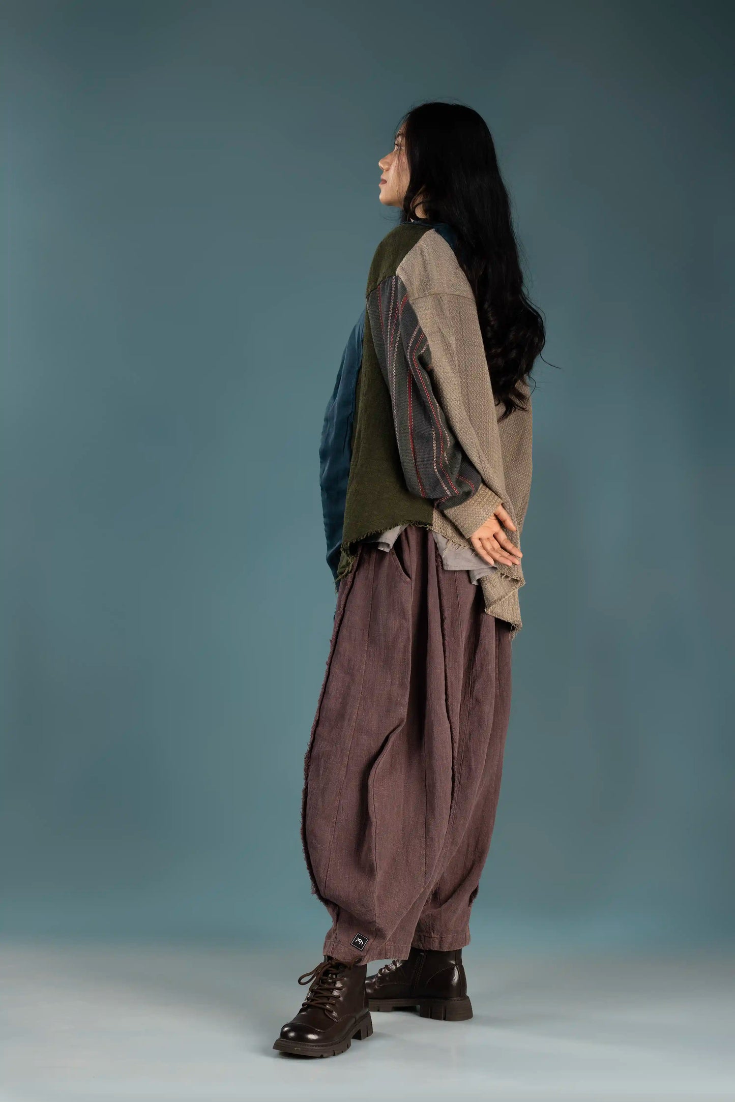Patchwork Cotton-Linen Jacket