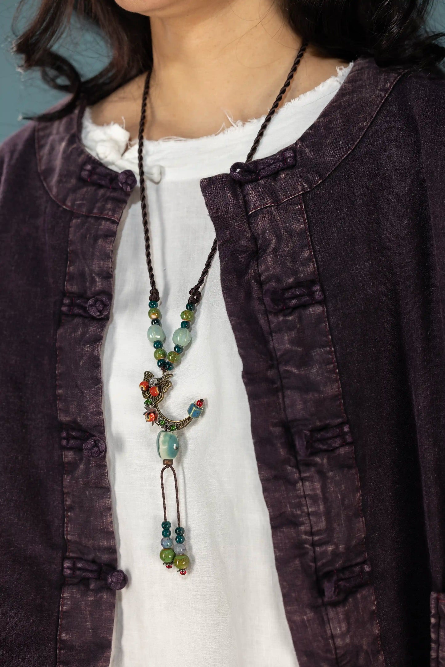 Xijiangyue Beaded Pendant Necklace