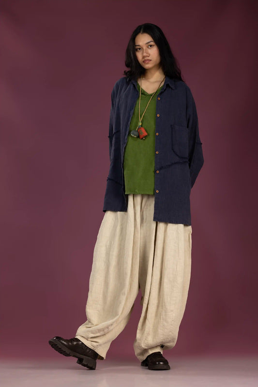 Handmade Linen Charm Necklace (Orange)