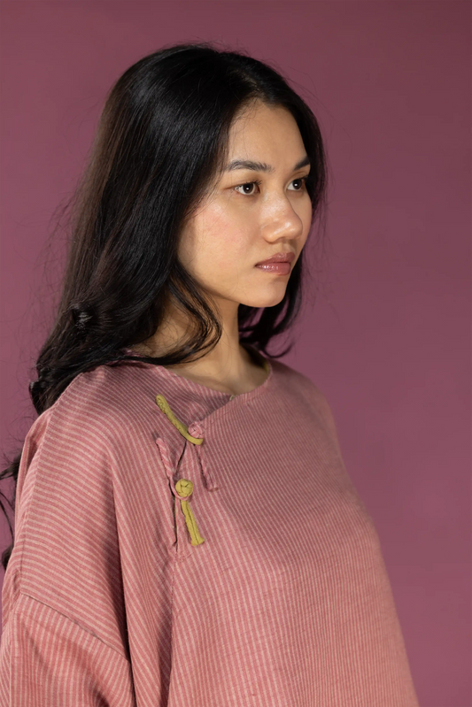 Petal Stripe Linen Tunic