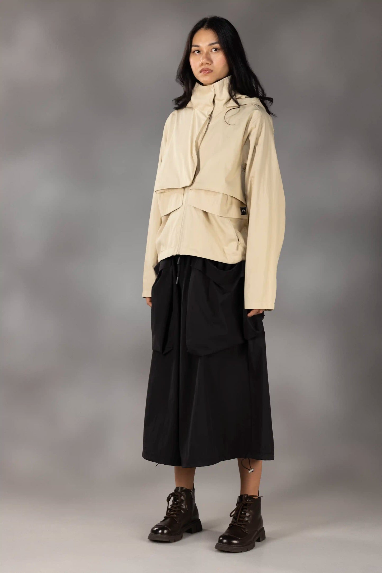 Vented Hooded Nylon Jacket