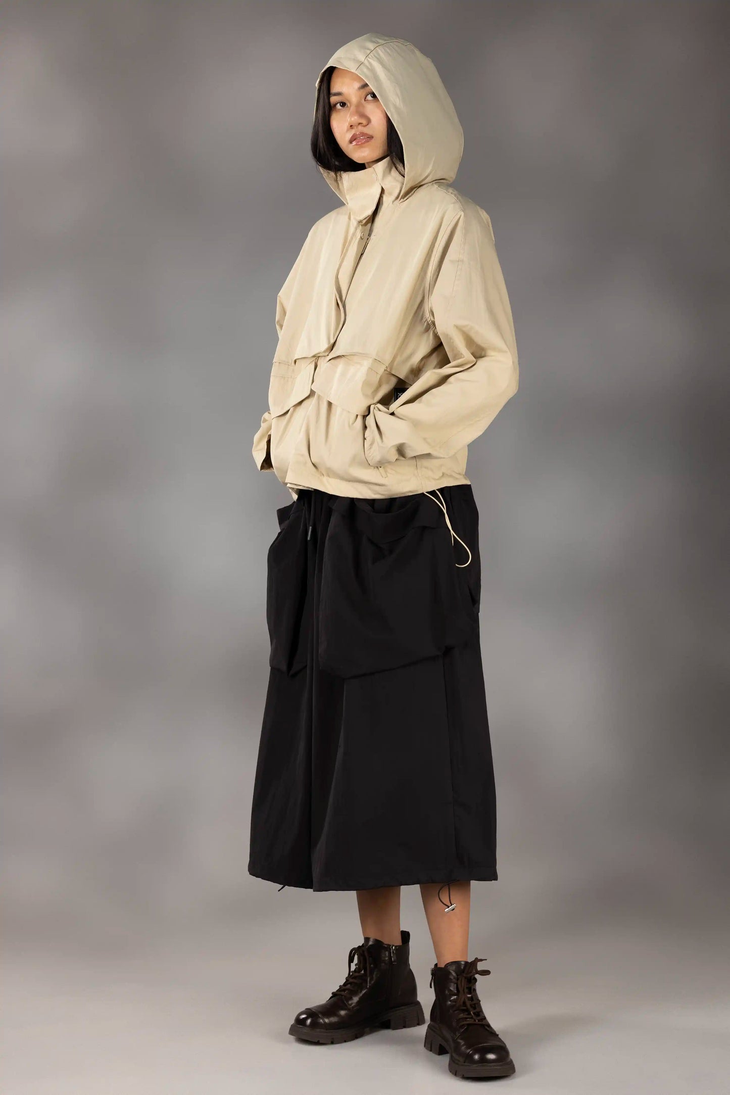 Vented Hooded Nylon Jacket
