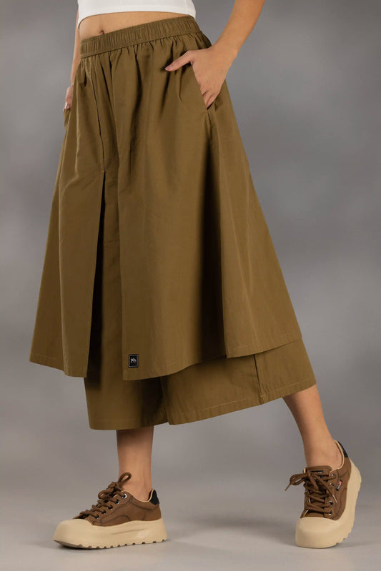 Apron Culotte Pants–Ochre