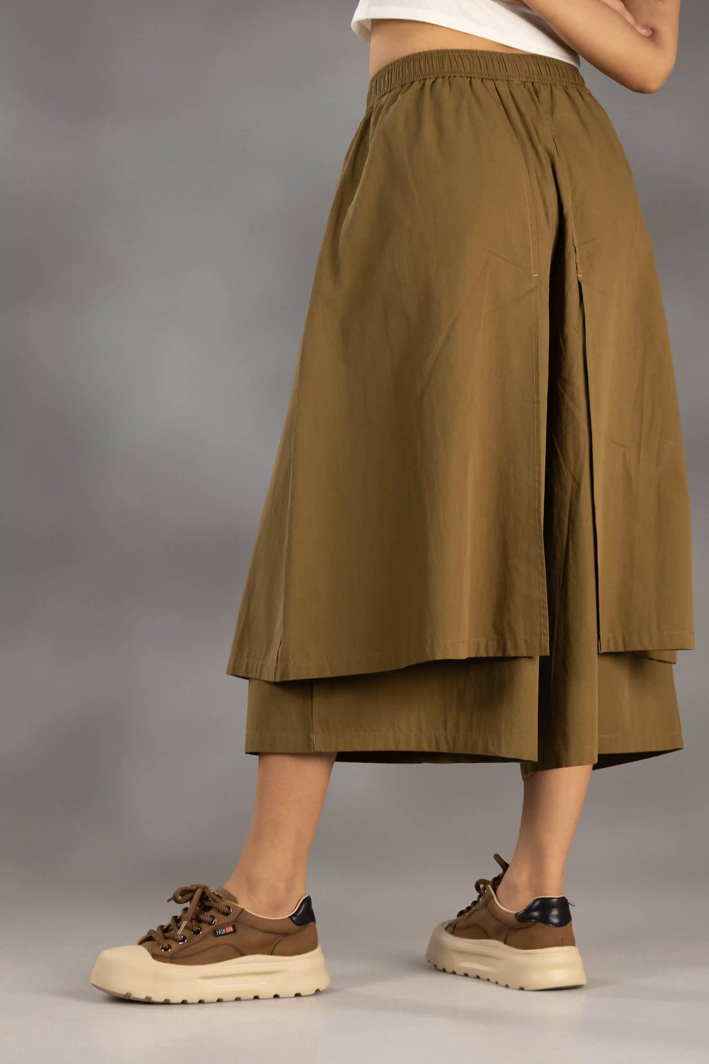Apron Culotte Pants–Ochre