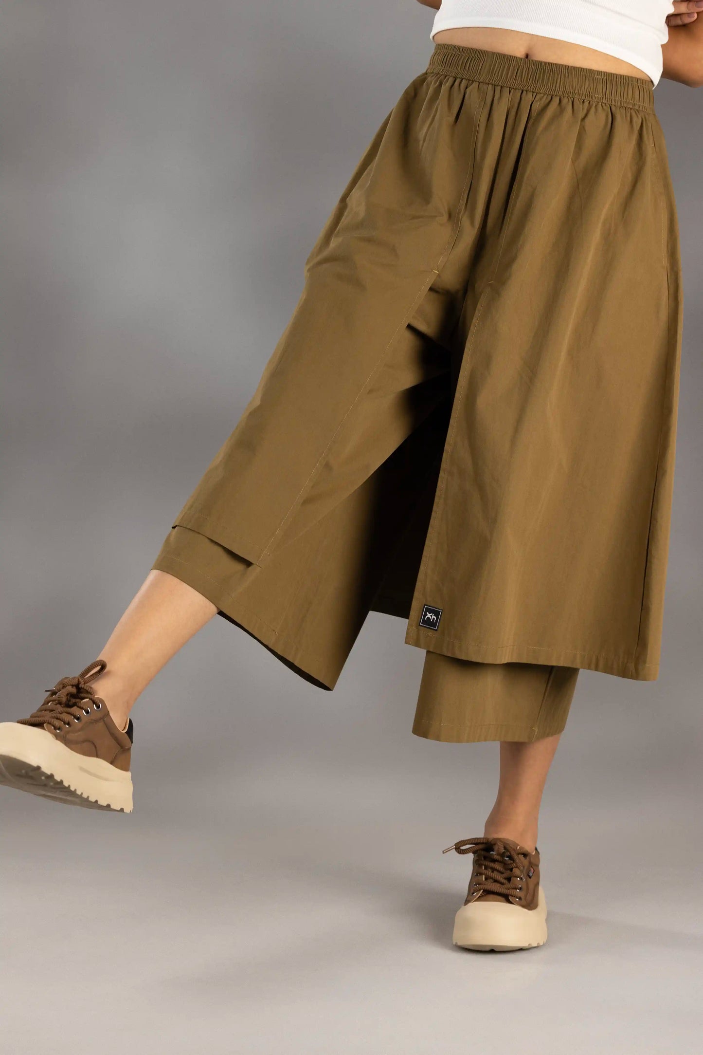 Apron Culotte Pants–Ochre