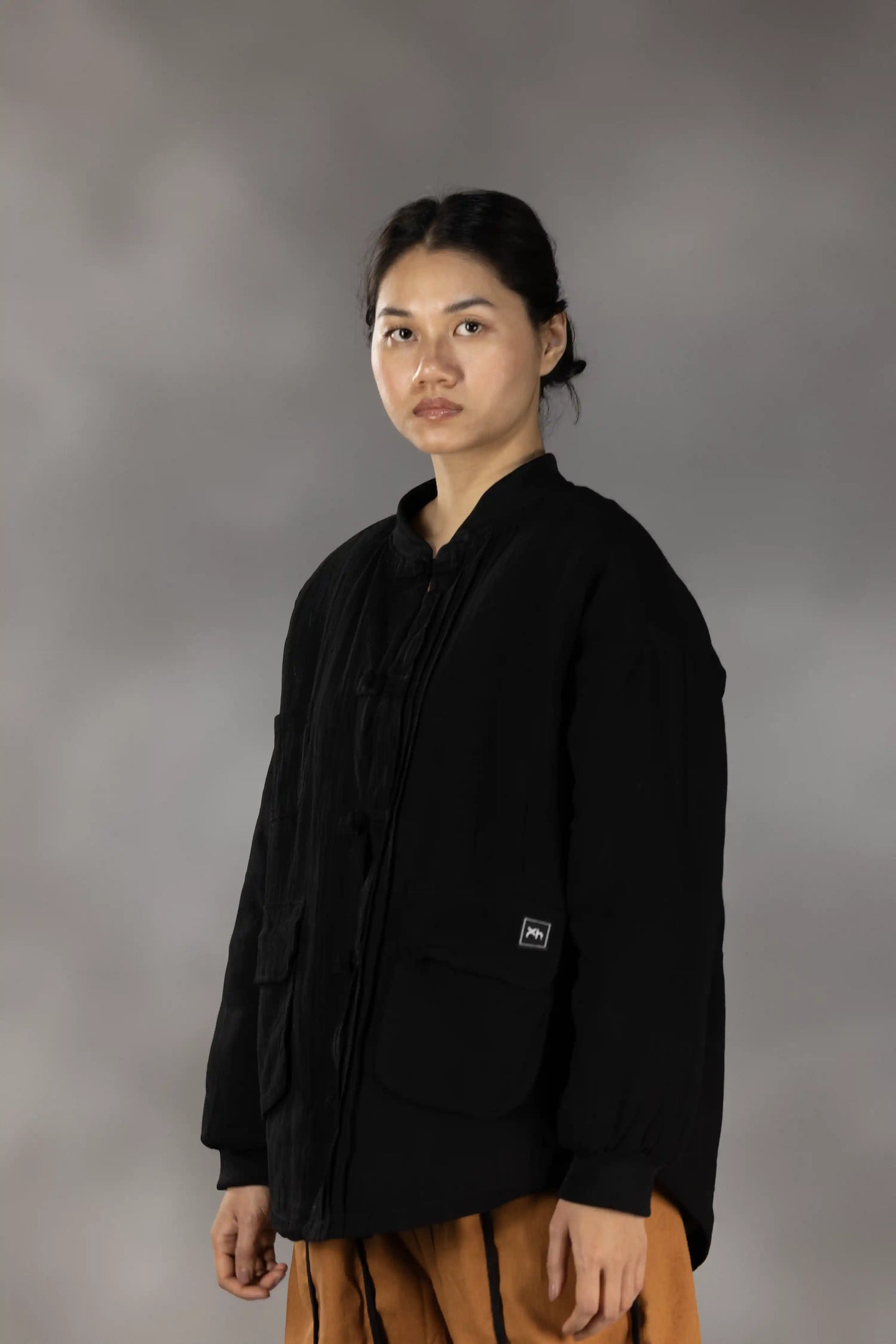 Wabi Quilted Frog-Button Jacket
