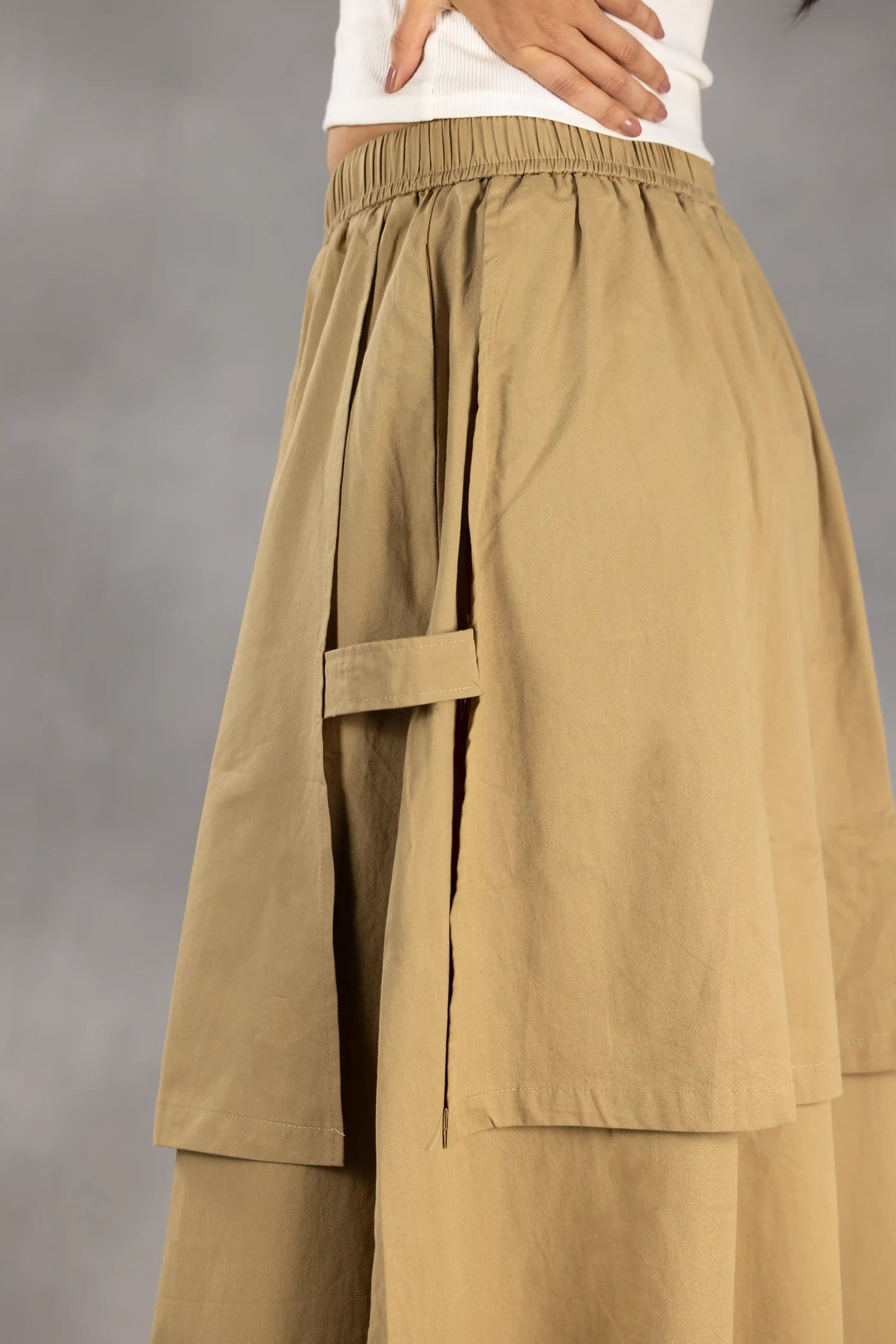 Veil Panel Midi Skirt