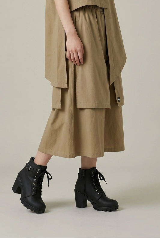 Veil Panel Midi Skirt