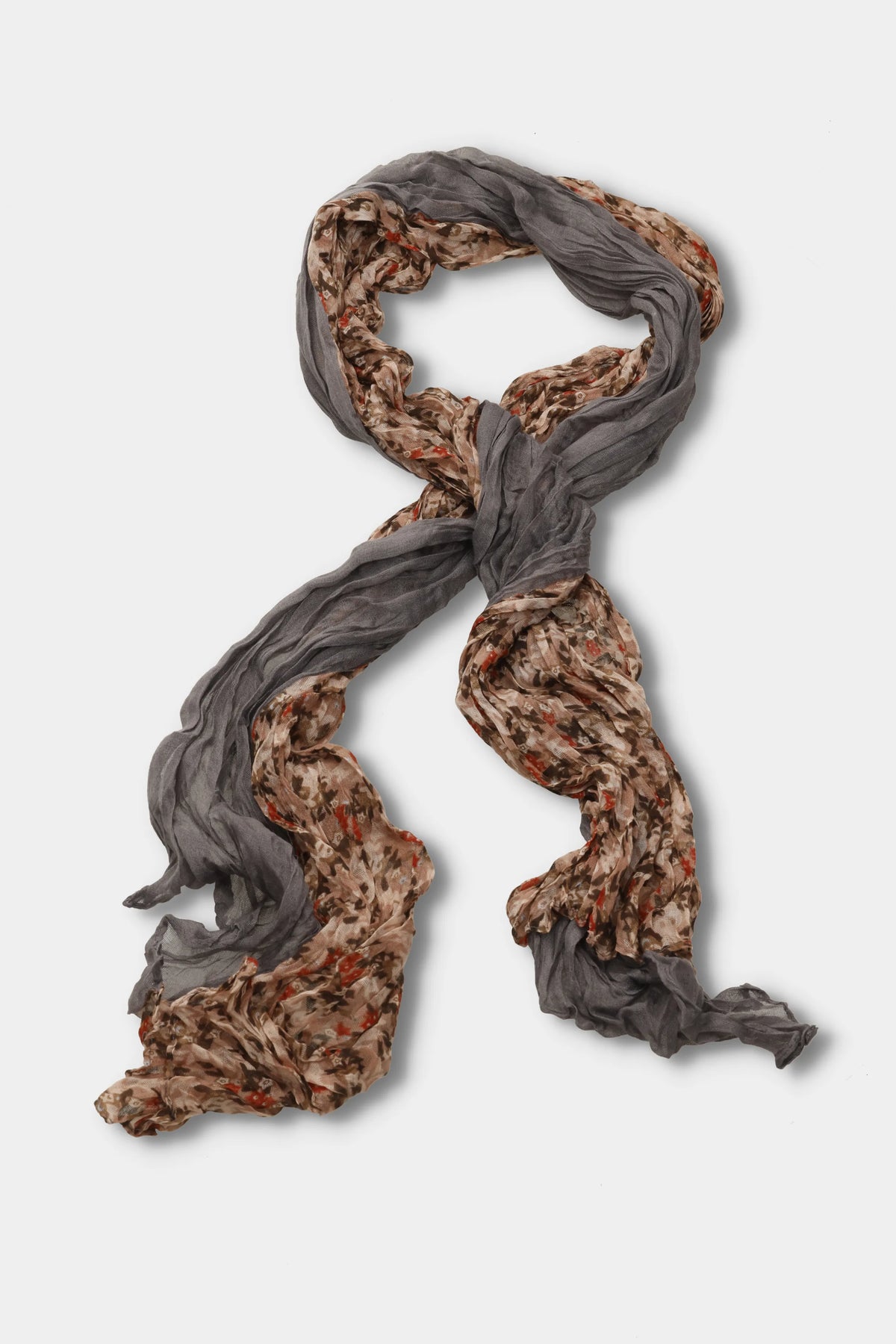 Dusk Garden Contrast Crinkle Scarf