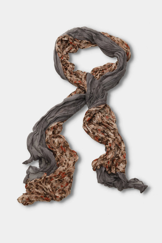 Dusk Garden Contrast Crinkle Scarf