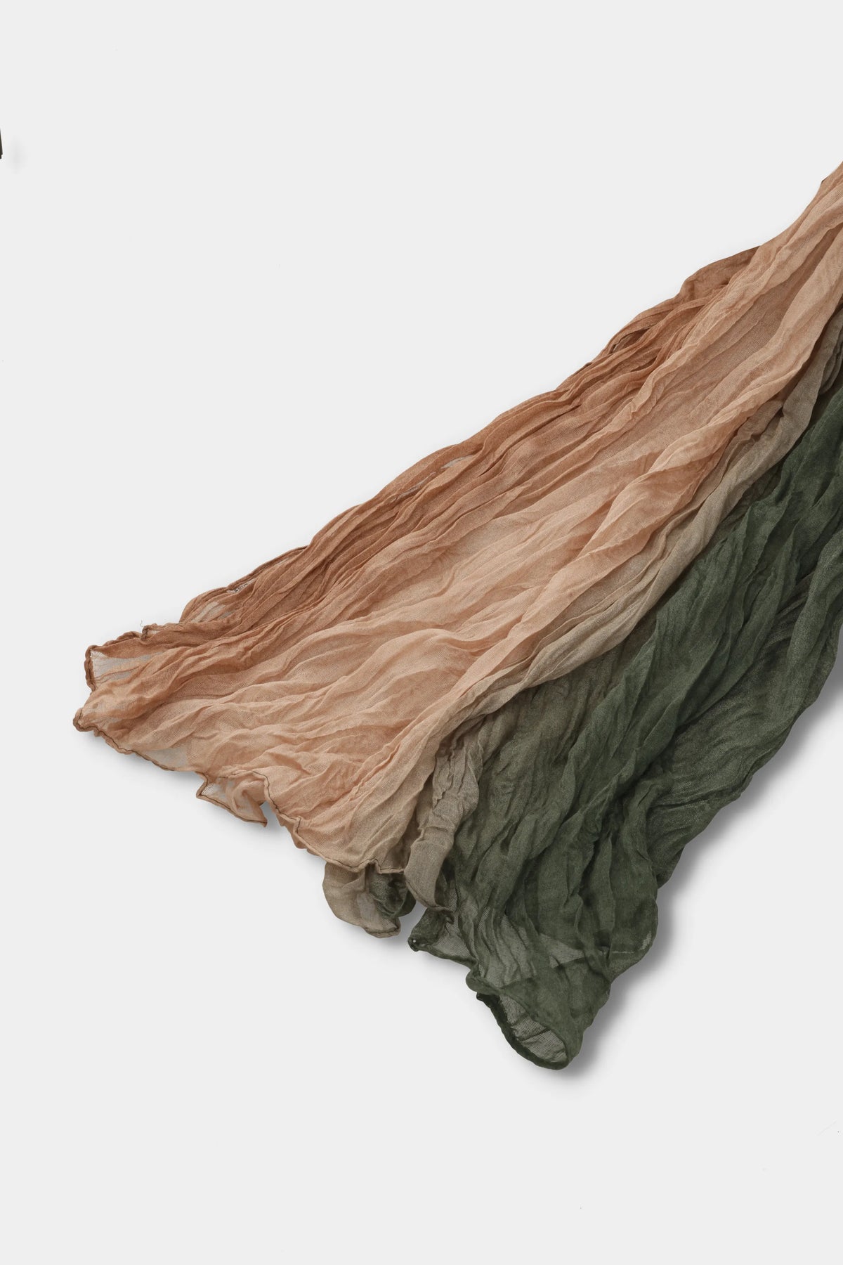 Clay Olive Crinkle Scarf