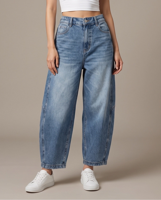 Denim Arc Trousers - Vintage Blue