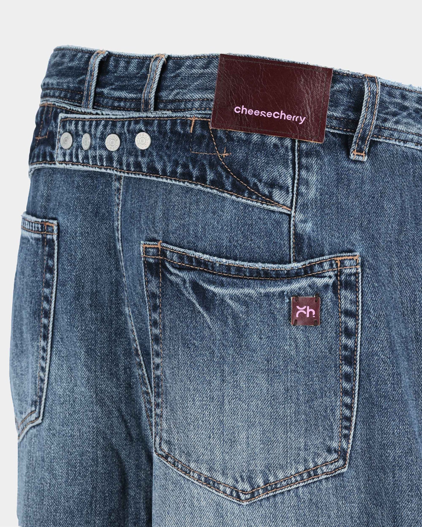 Sculpted Curve Denim Trousers – Vintage Blue