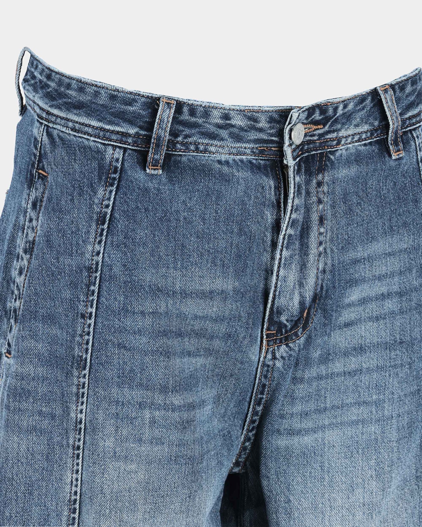 Sculpted Curve Denim Trousers – Vintage Blue