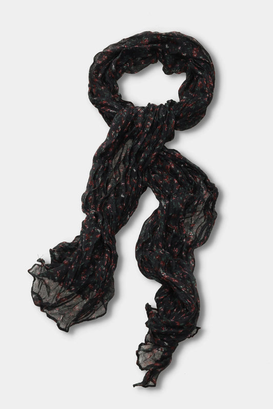 Midnight Rose Crinkle Scarf