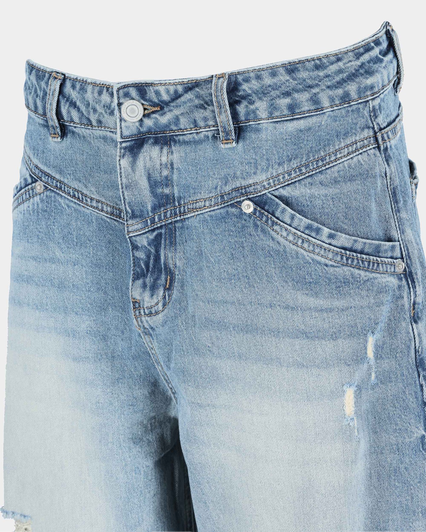 Vented Loose Denim – Vintage Wash