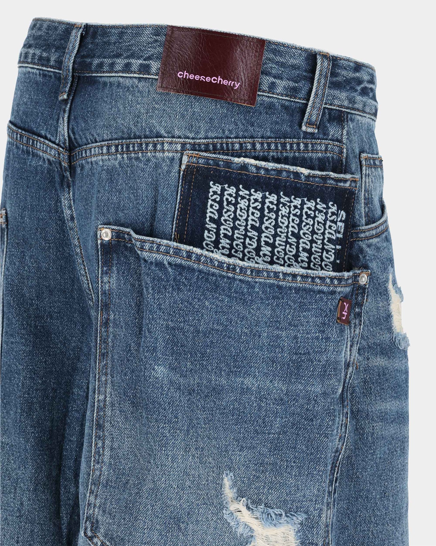 Distressed Loose Shorts – Dark Vintage Wash