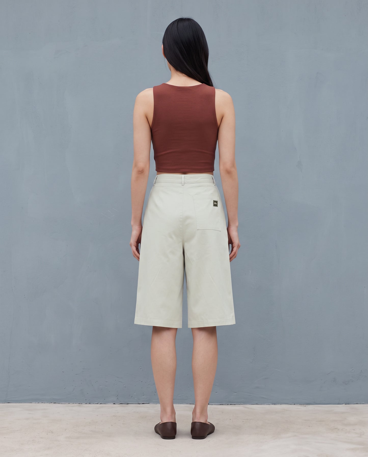 Tailored Wide Pleated Shorts