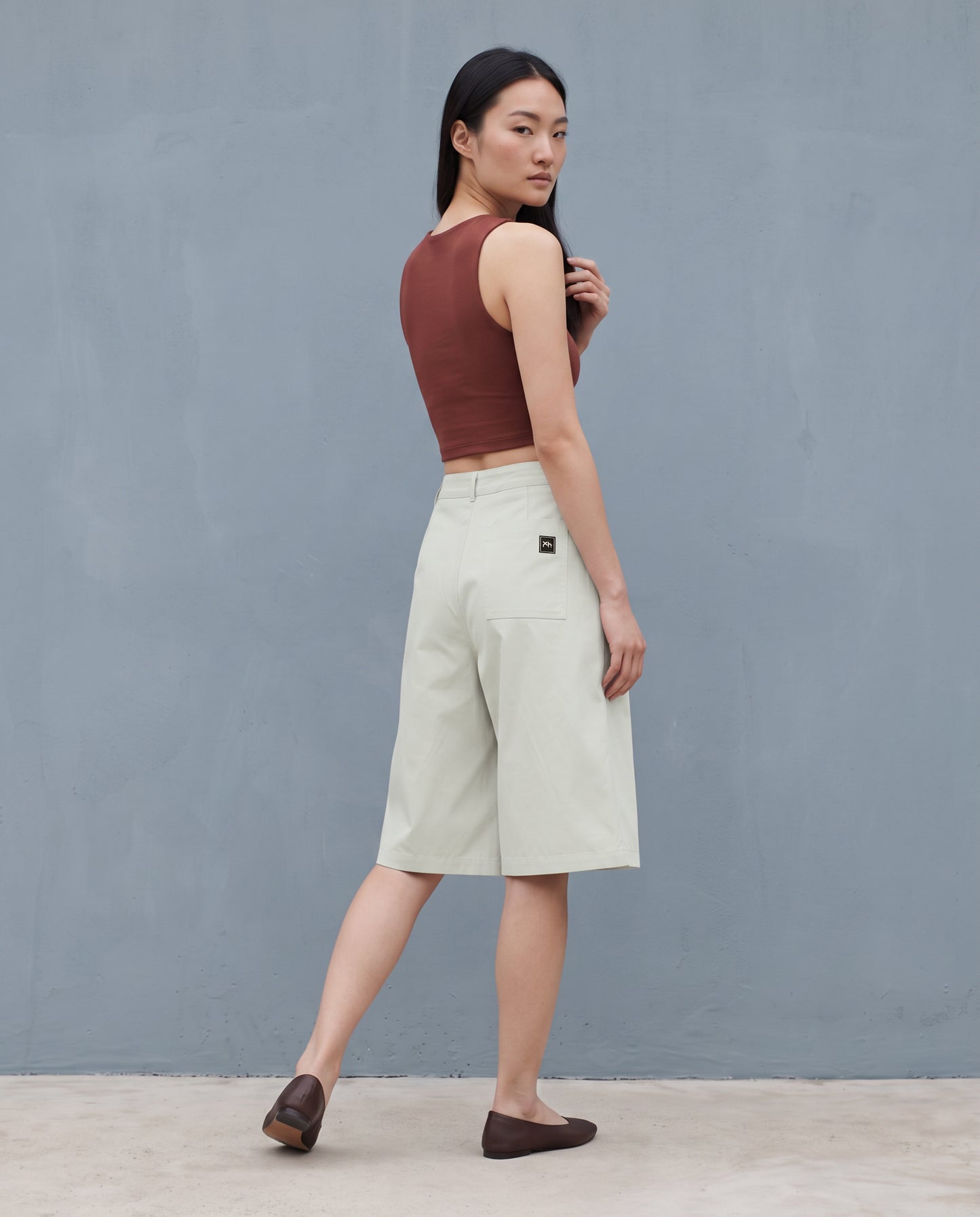 Tailored Wide Pleated Shorts