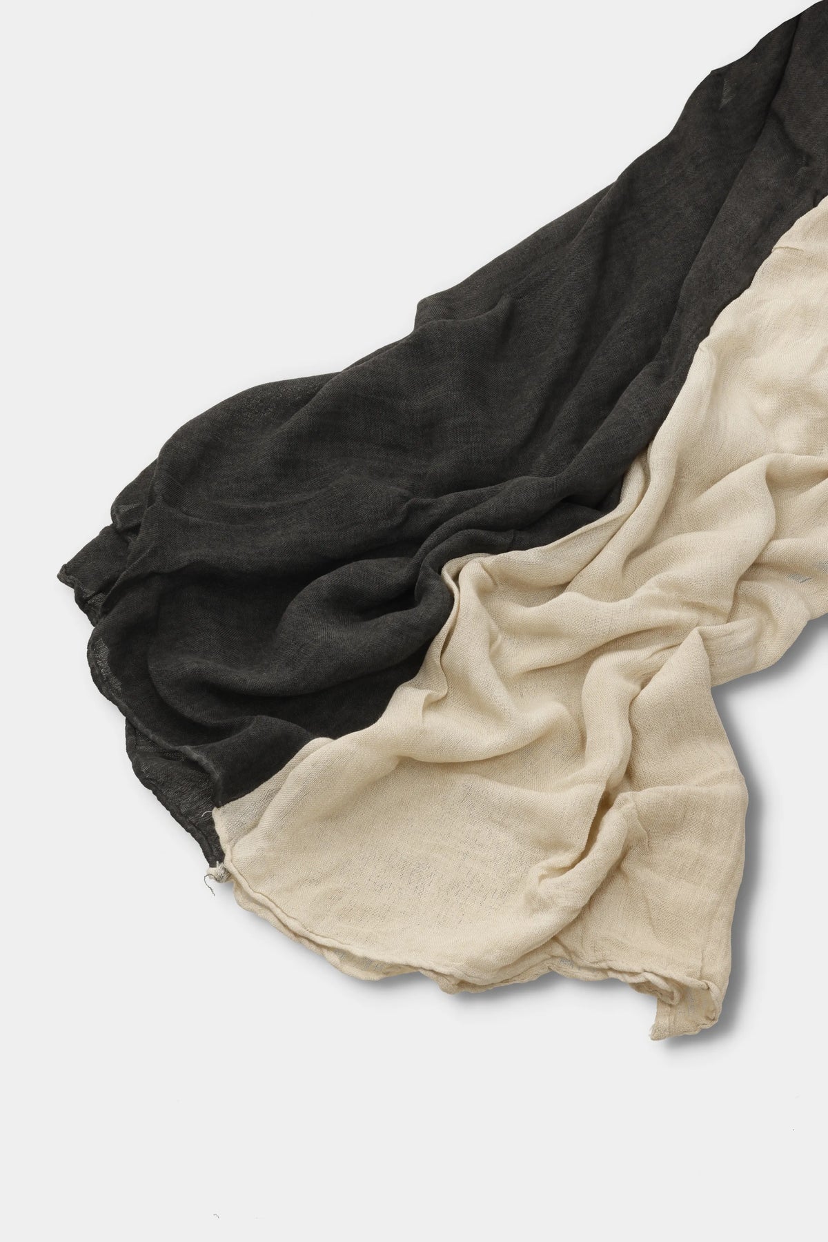 Charcoal Oat Crinkle Scarf