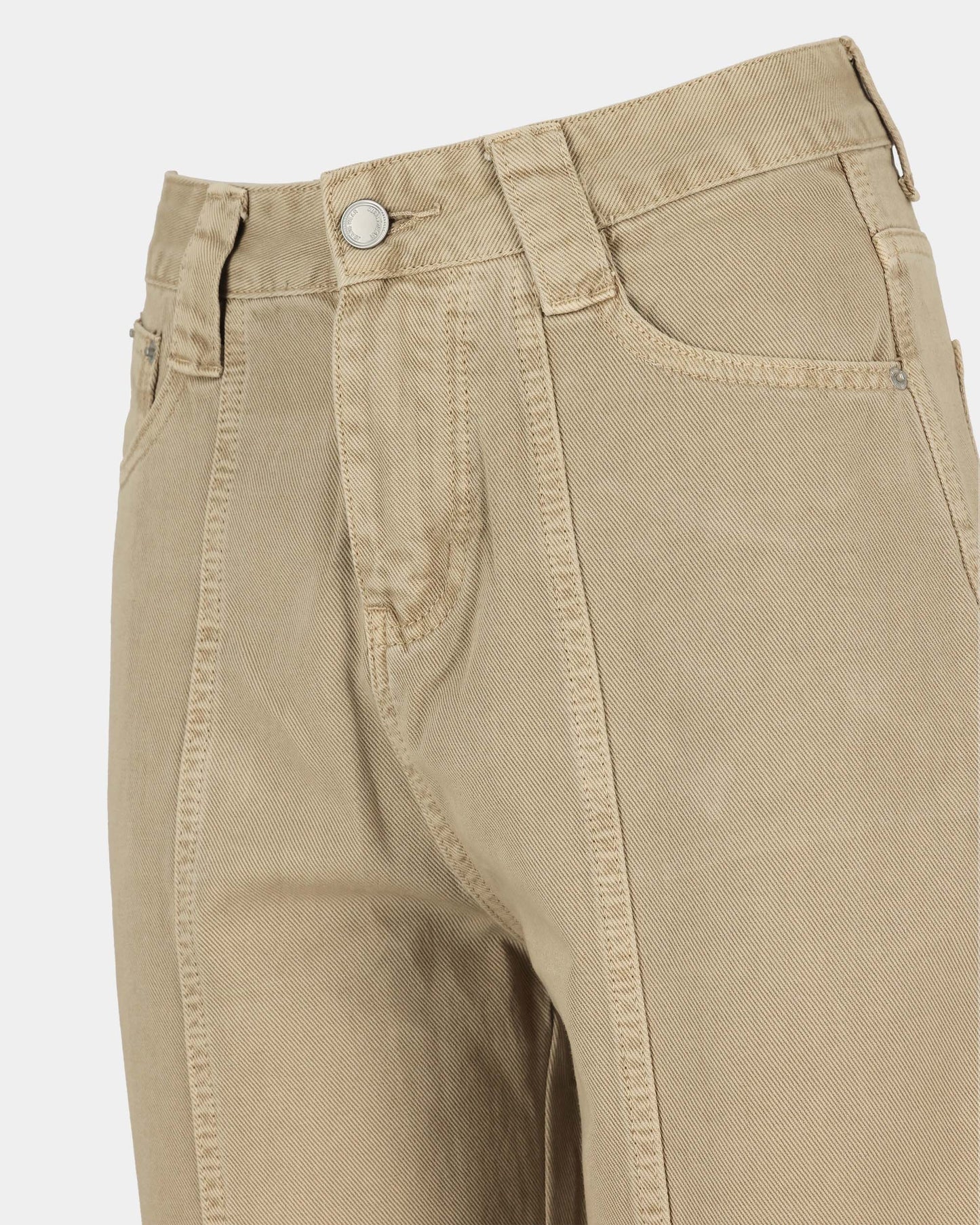Wide-Leg Utility Pants - Milk Tea