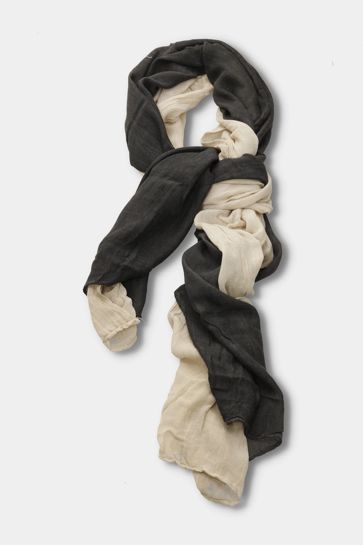 Charcoal Oat Crinkle Scarf