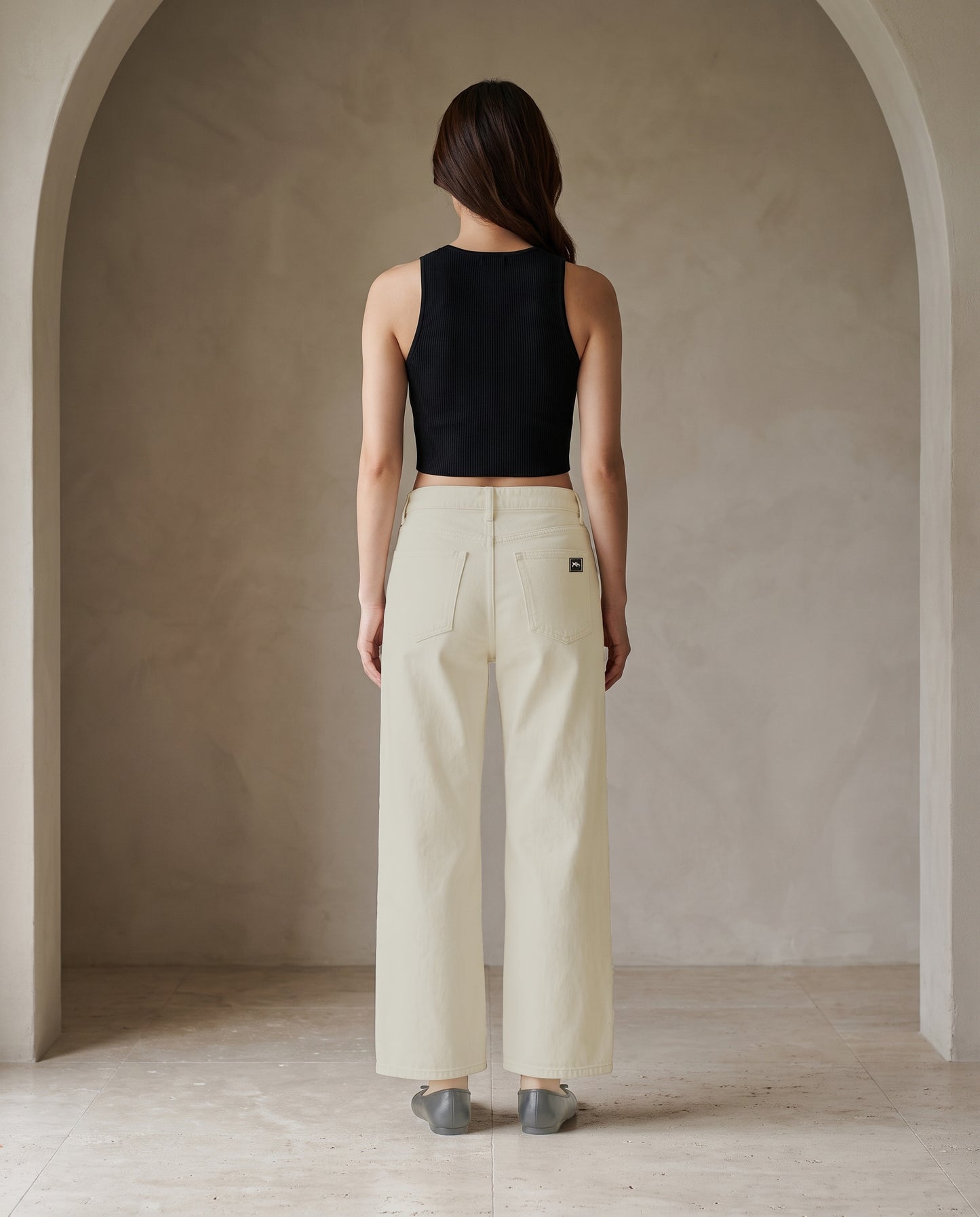 Wide-Leg Utility Pants - White