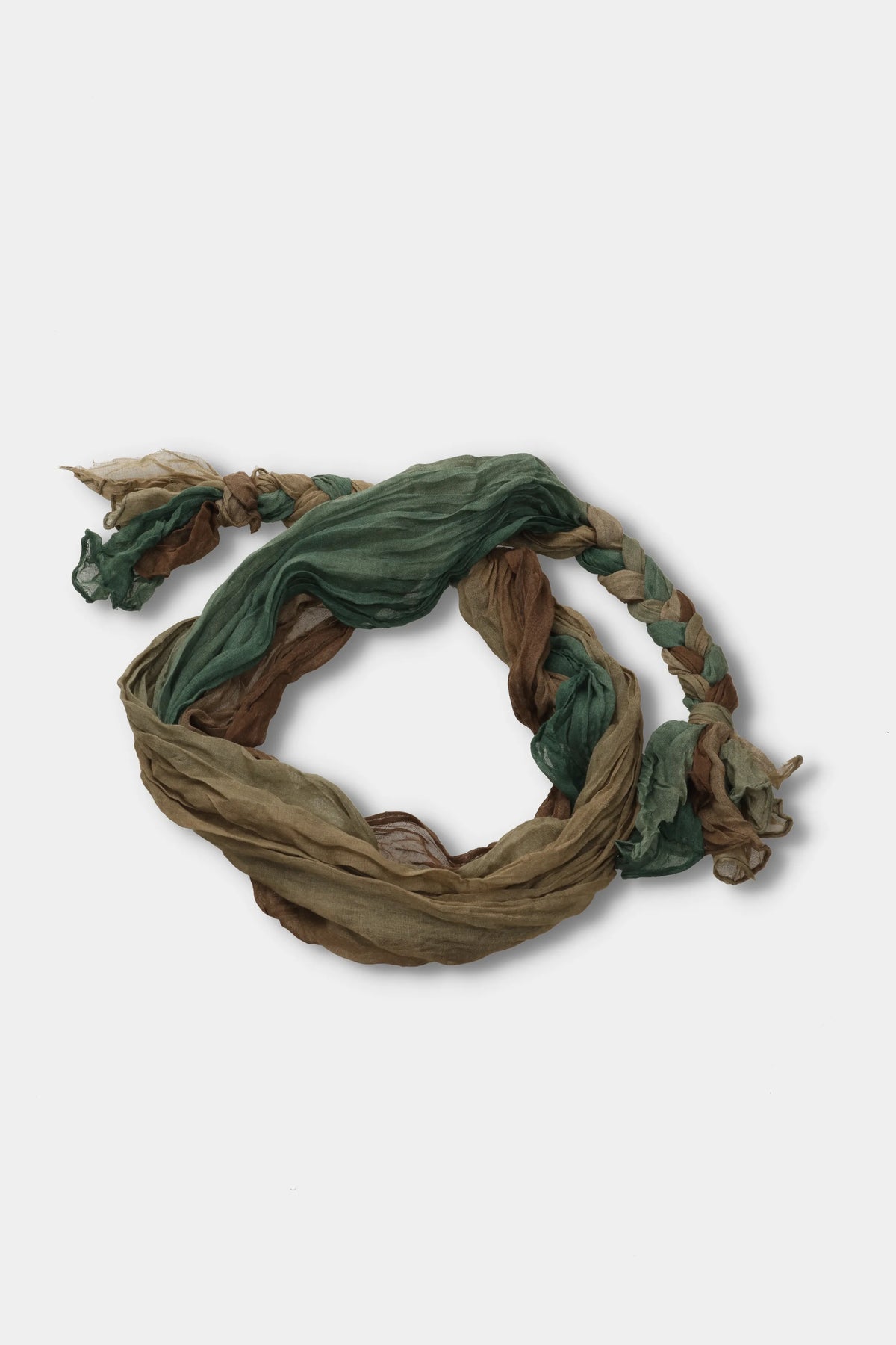 Sage Camel Crinkle Scarf