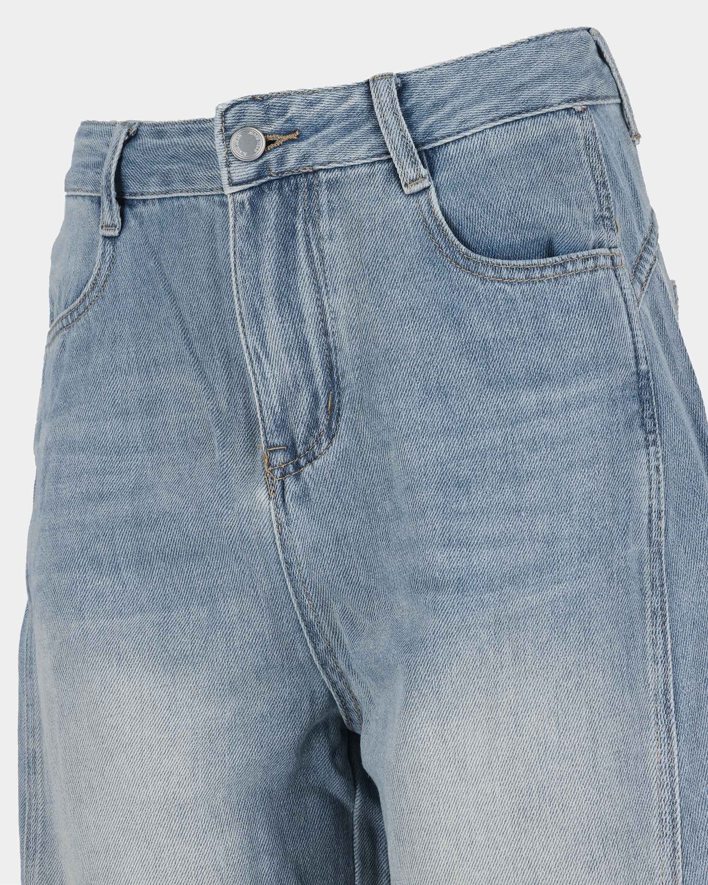 Barrel Fit Wide-Leg Jeans