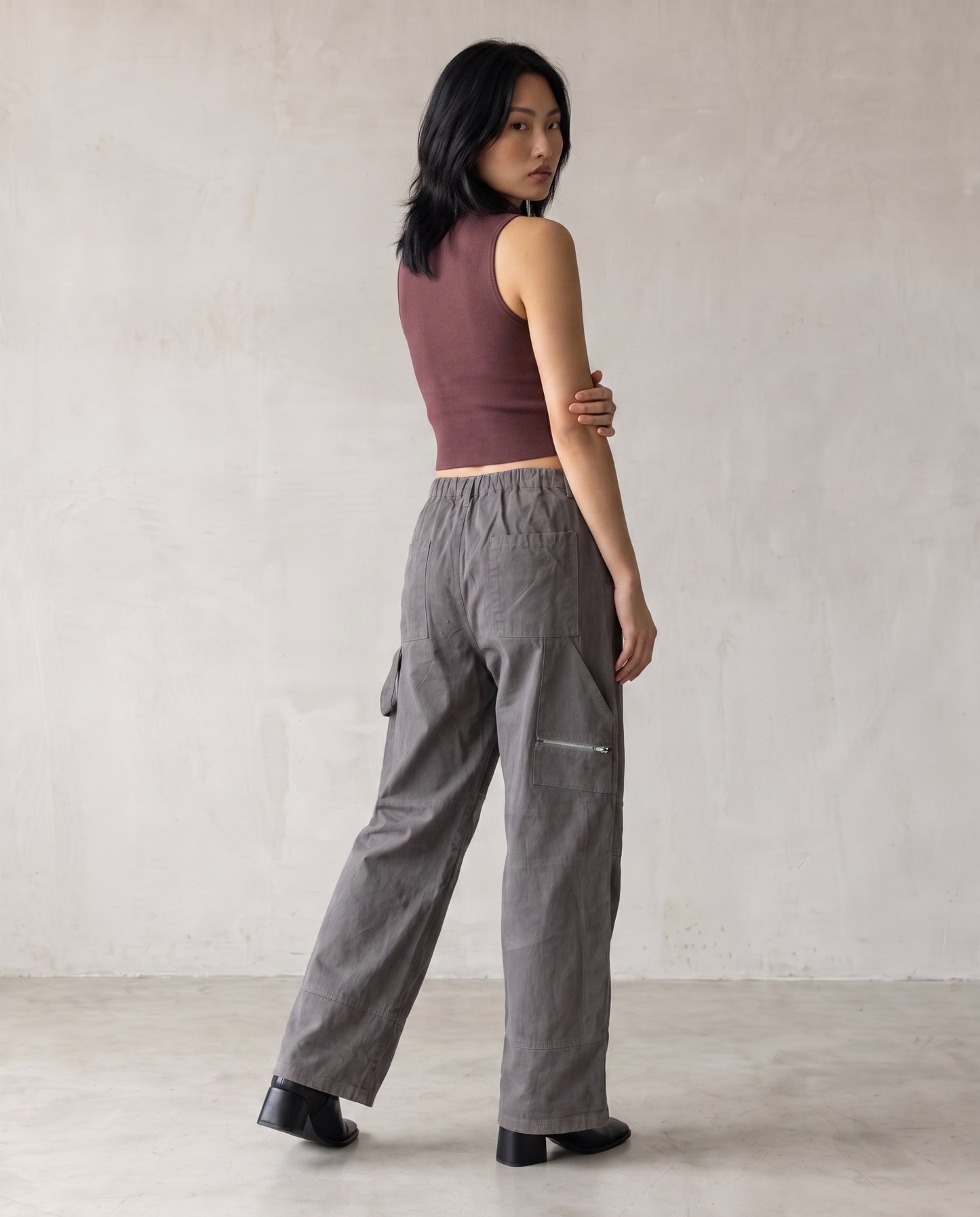 Utility Cargo Wide-Leg Pants