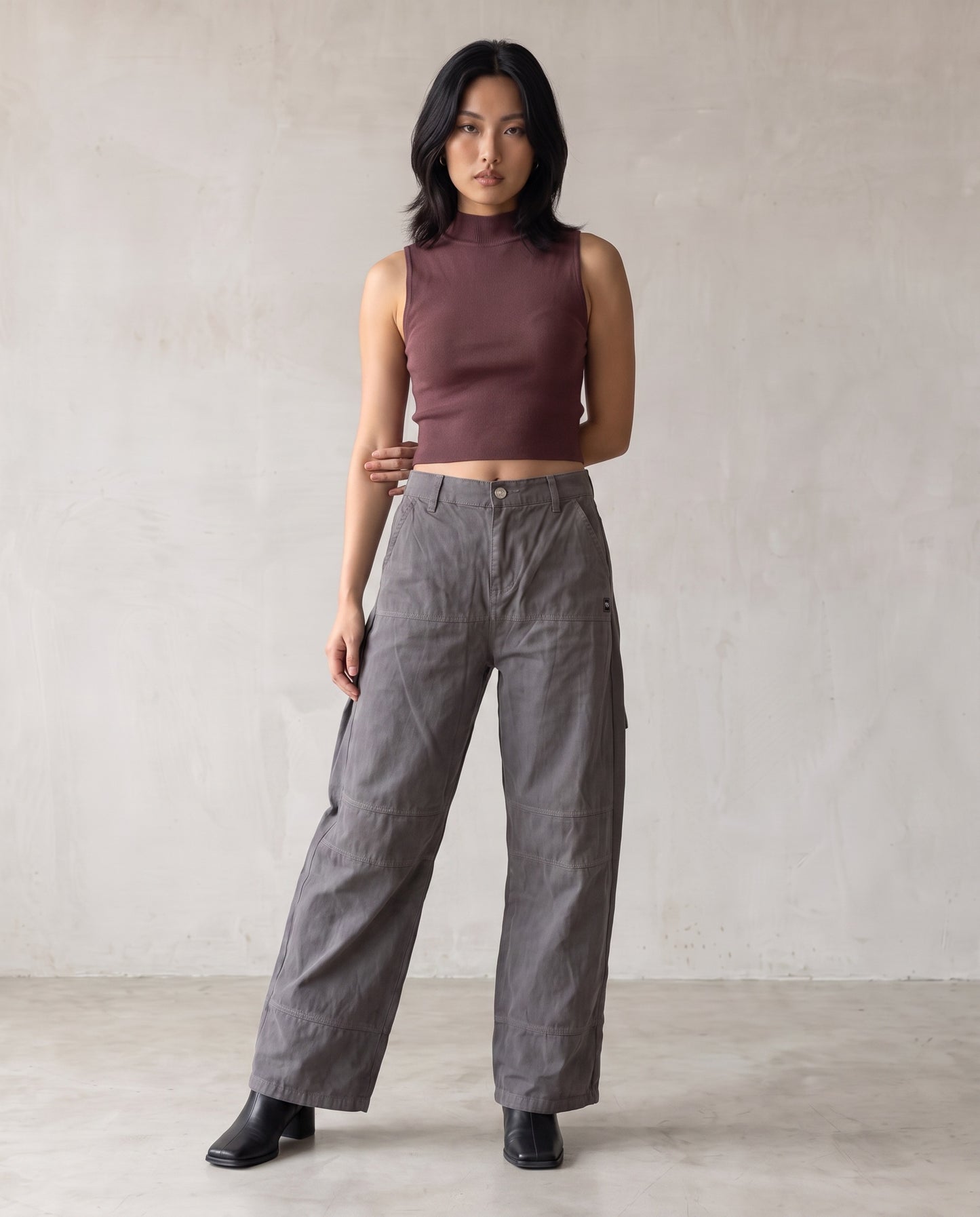 Utility Cargo Wide-Leg Pants