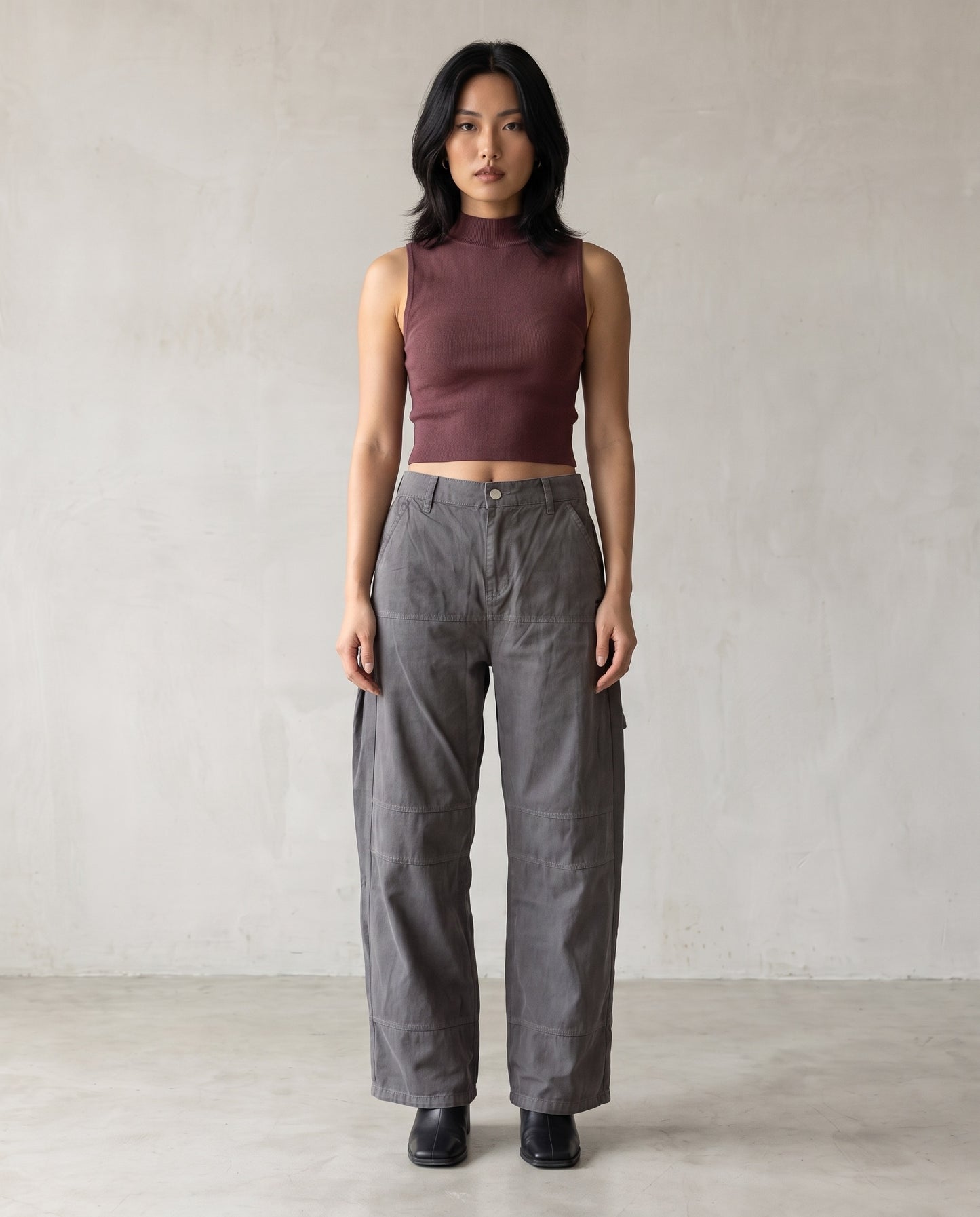Utility Cargo Wide-Leg Pants