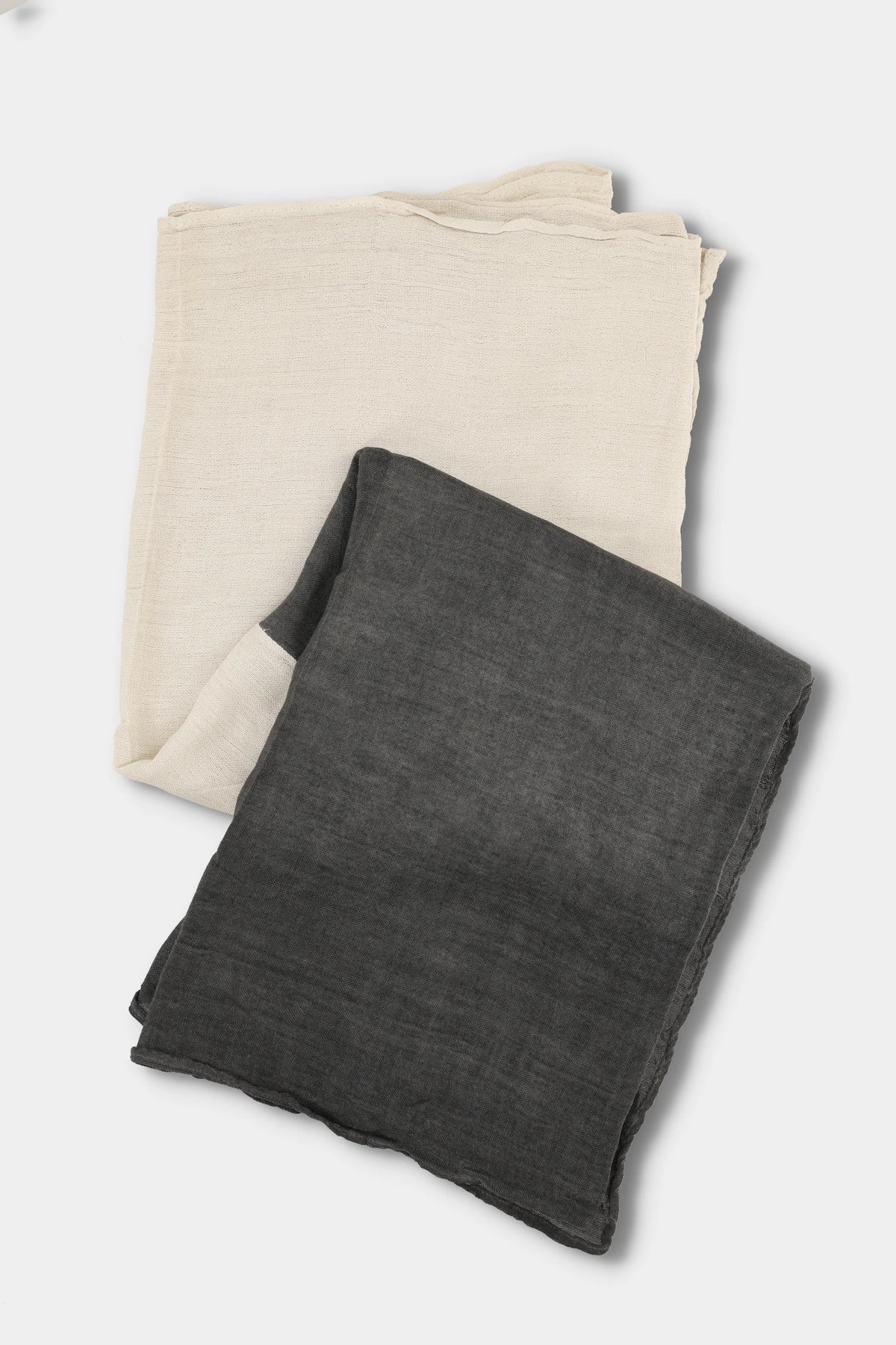 Charcoal Oat Crinkle Scarf