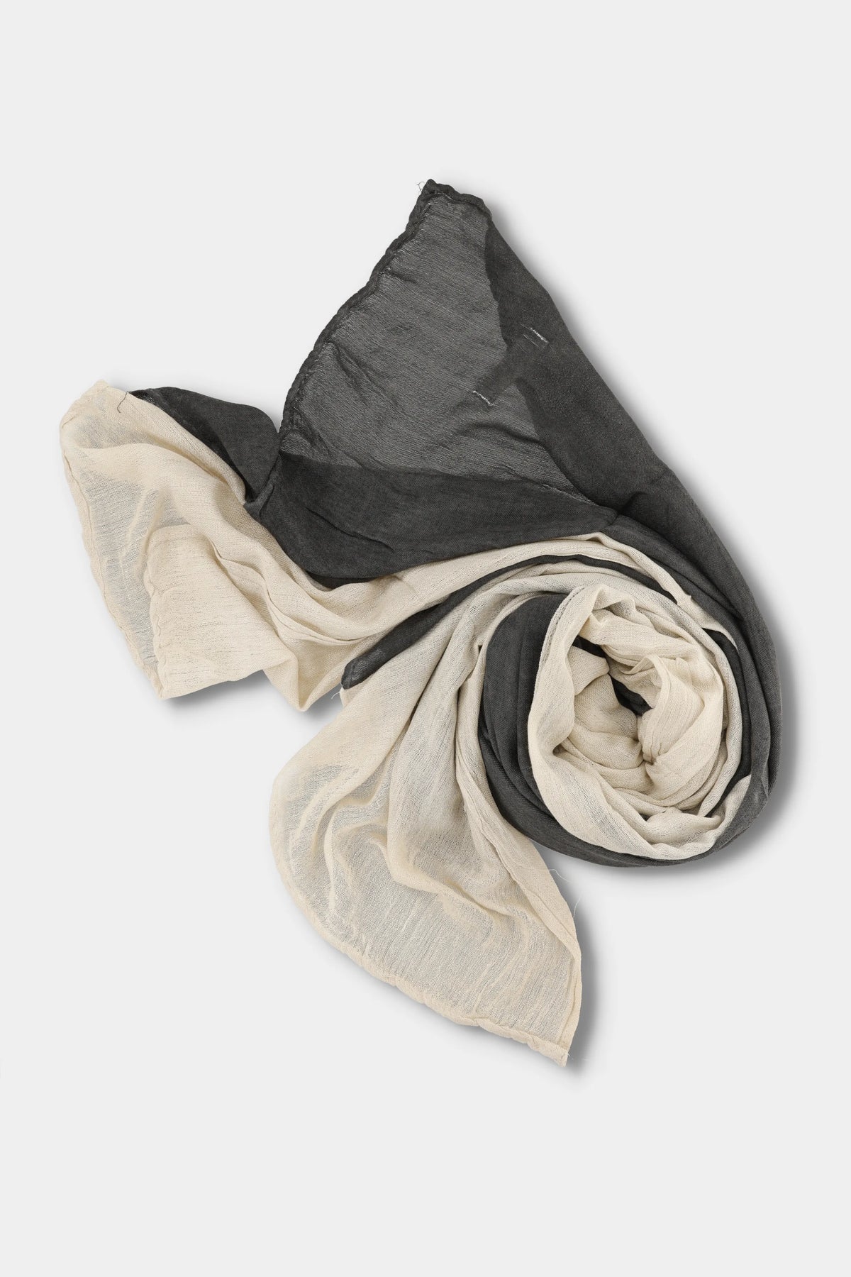 Charcoal Oat Crinkle Scarf