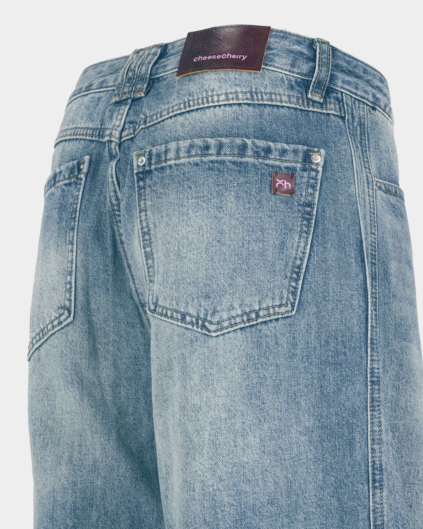 Y2K Raw Hem Vintage Wide-Leg Jeans