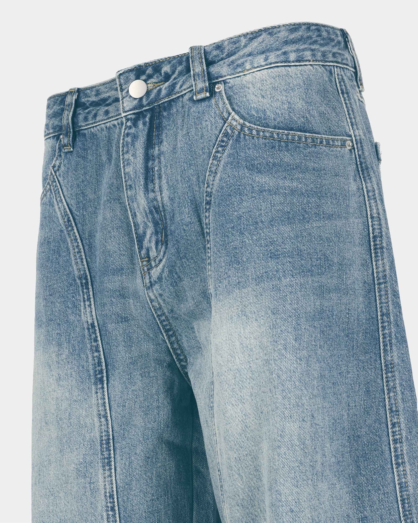 Y2K Raw Hem Vintage Wide-Leg Jeans