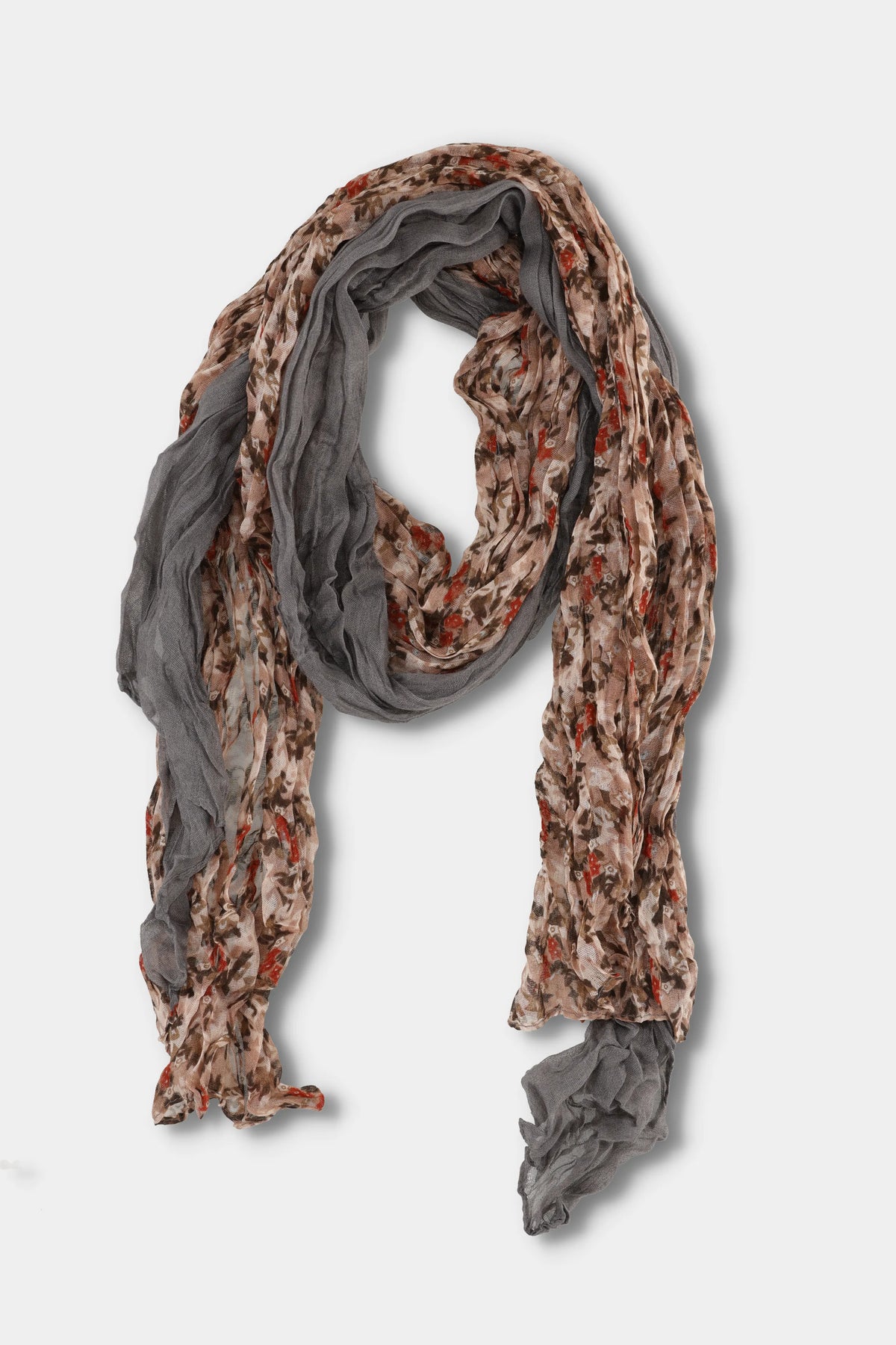 Dusk Garden Contrast Crinkle Scarf