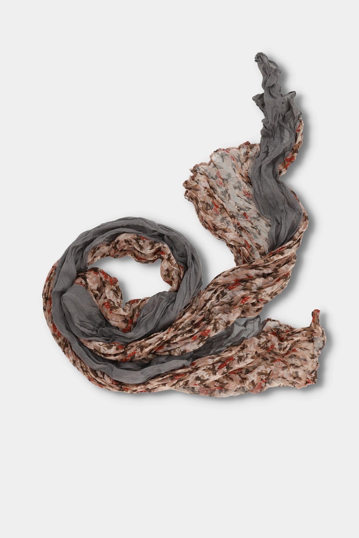 Dusk Garden Contrast Crinkle Scarf