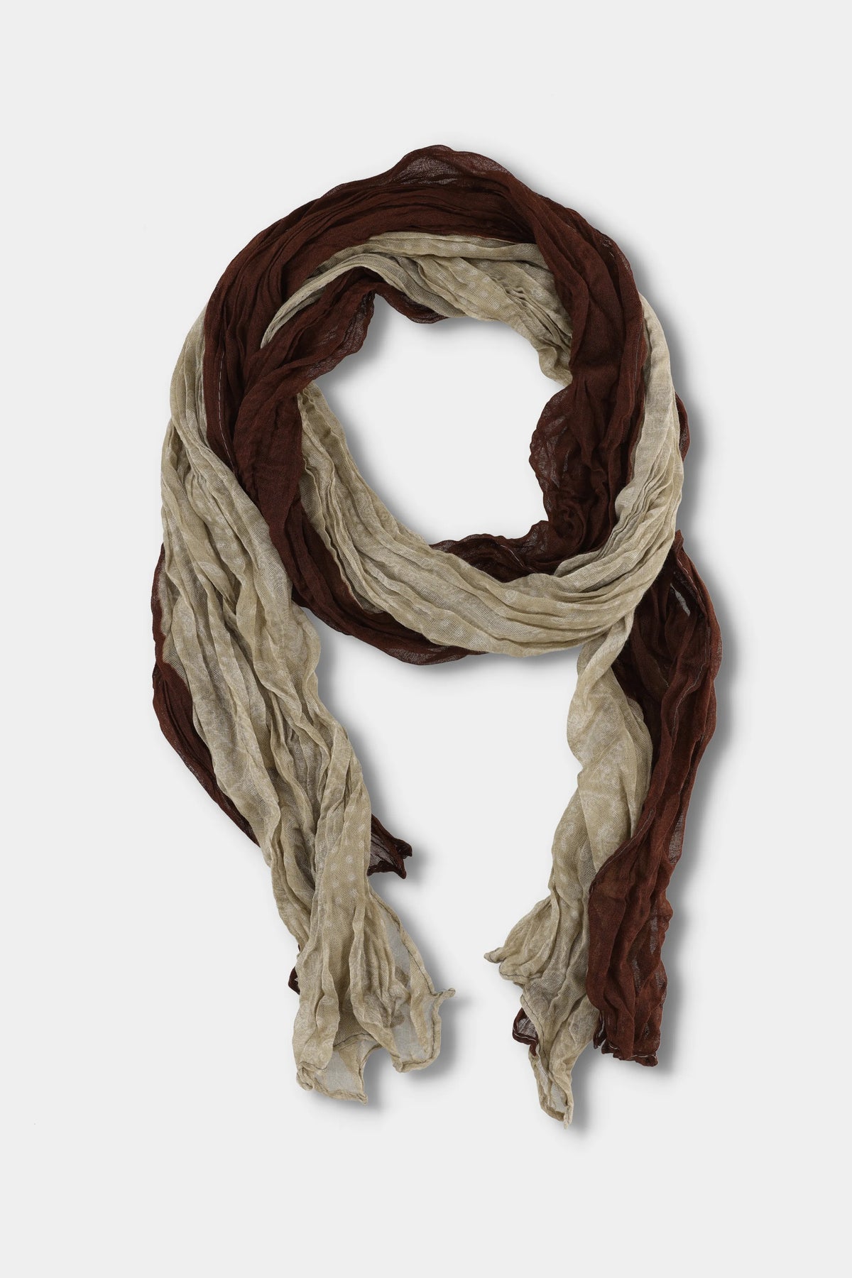 Cocoa Paisley Crinkle Scarf