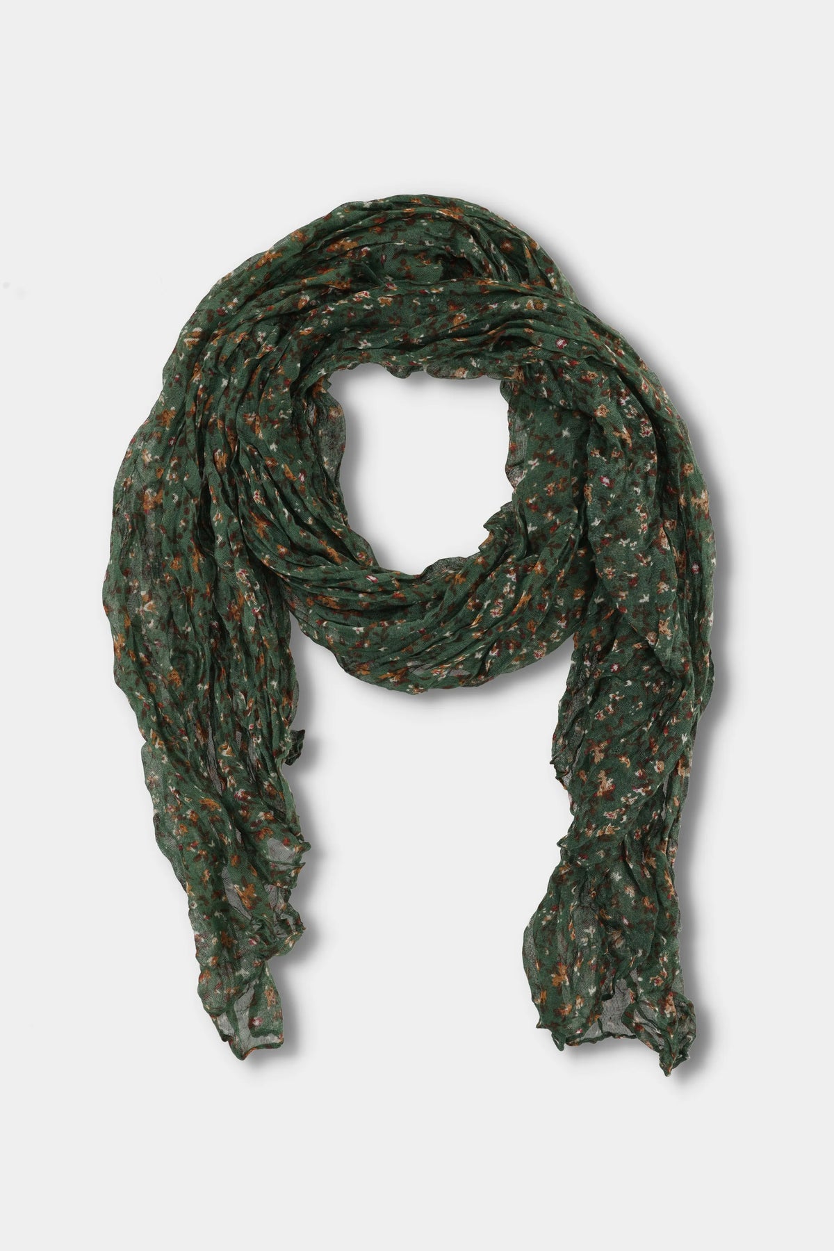 Forest Bloom Crinkle Scarf