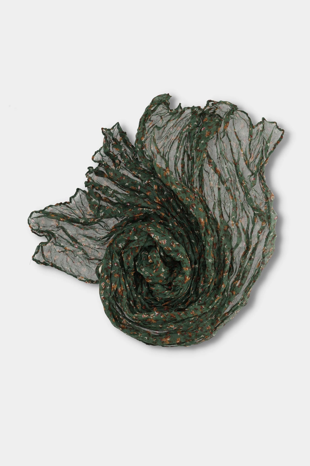 Forest Bloom Crinkle Scarf