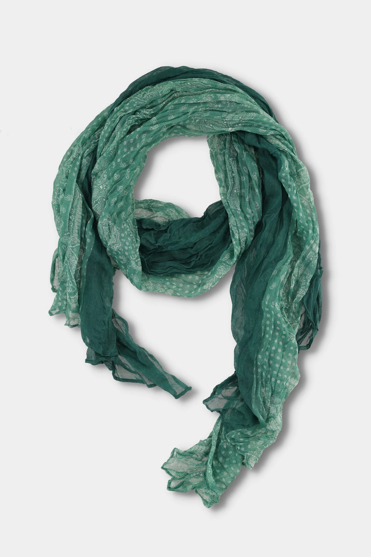 Forest Paisley Crinkle Scarf