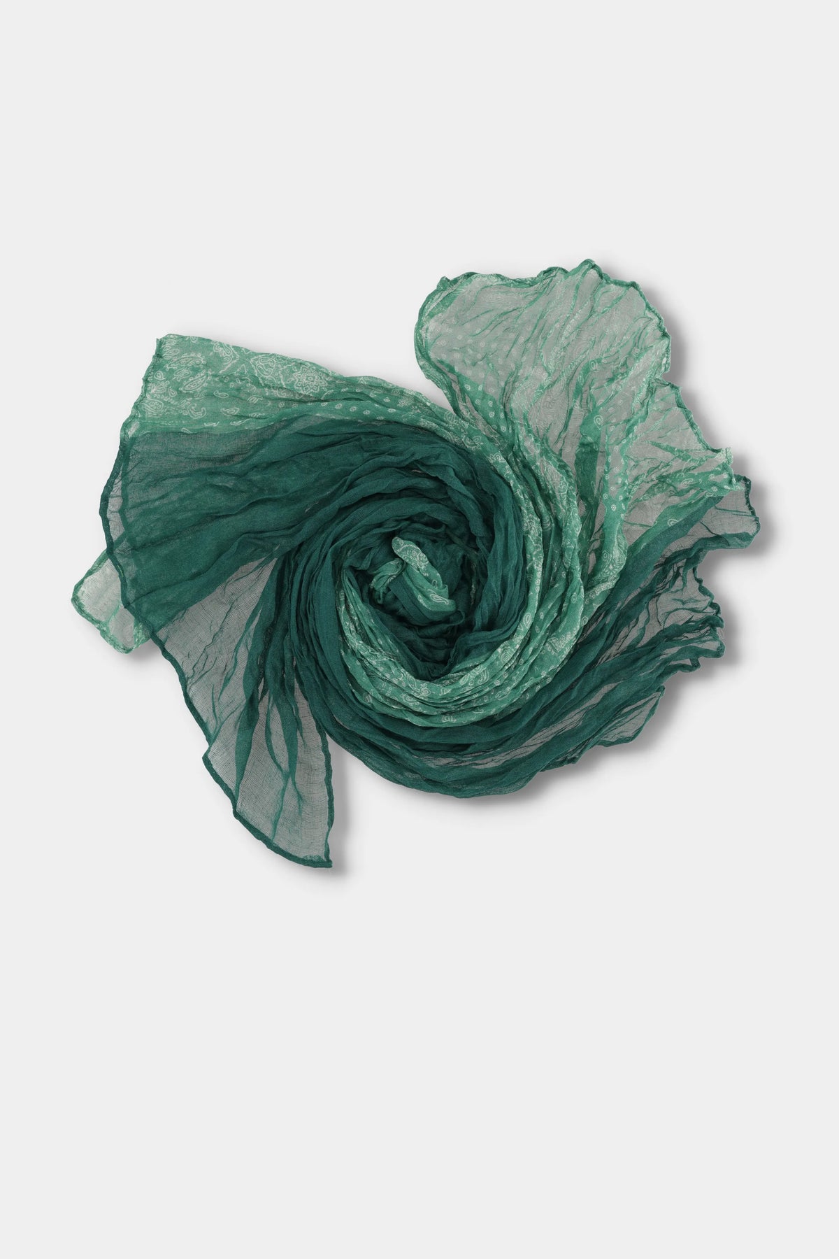 Forest Paisley Crinkle Scarf