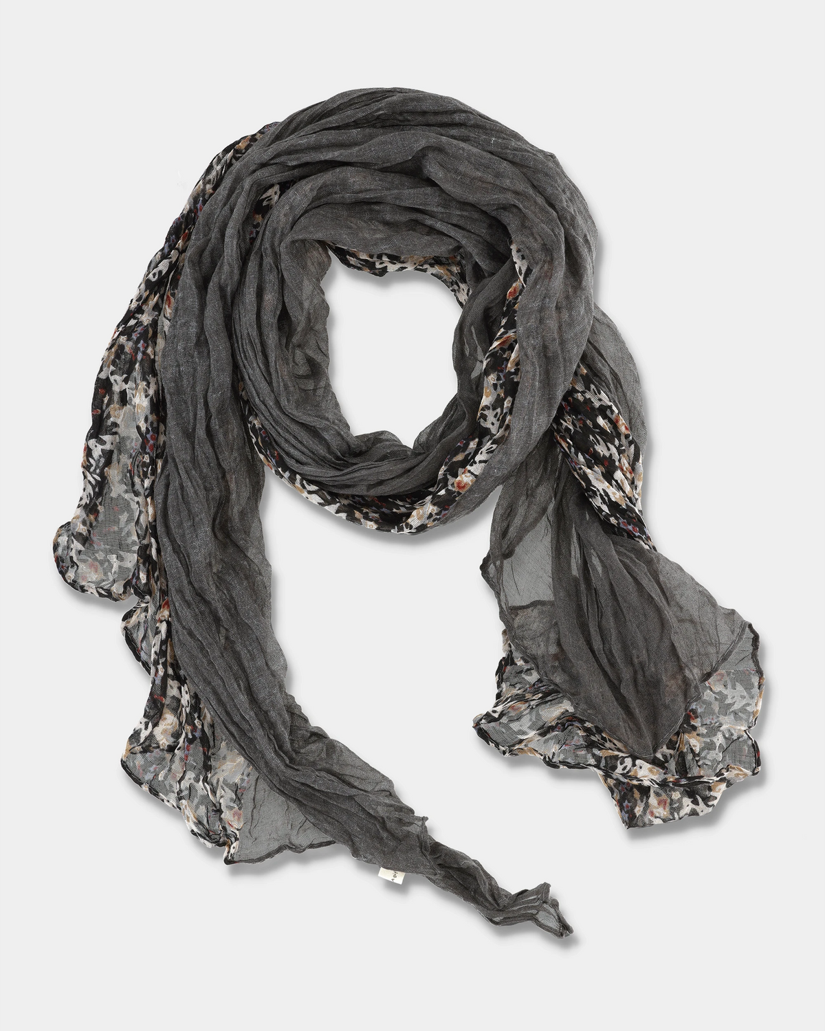 Noir Garden Crinkle Scarf