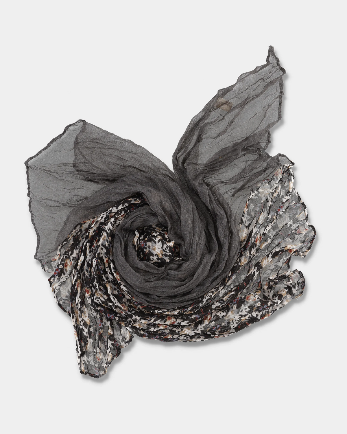 Noir Garden Crinkle Scarf