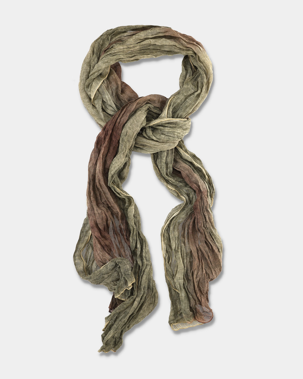 Moss Cocoa Crinkle Scarf