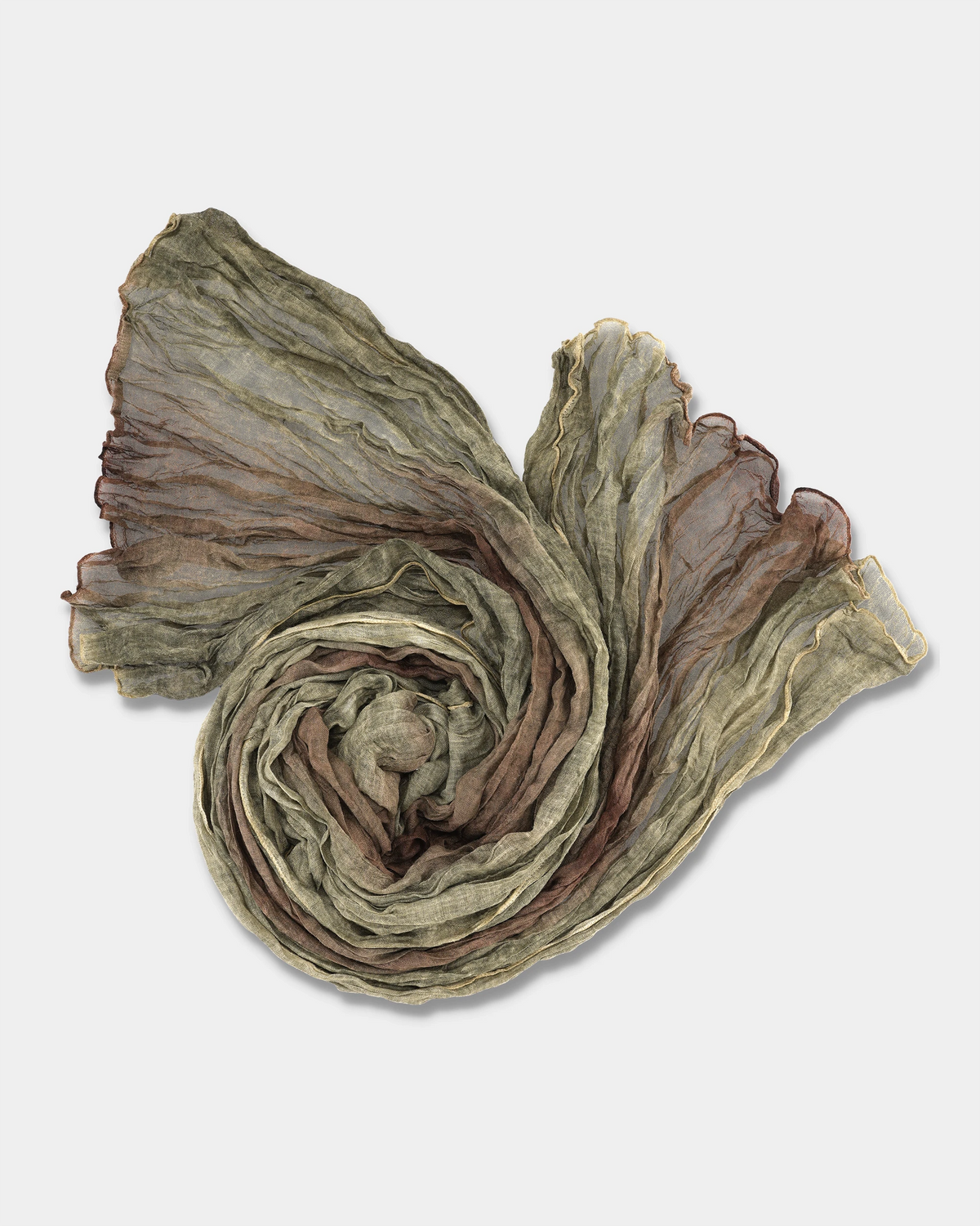 Moss Cocoa Crinkle Scarf