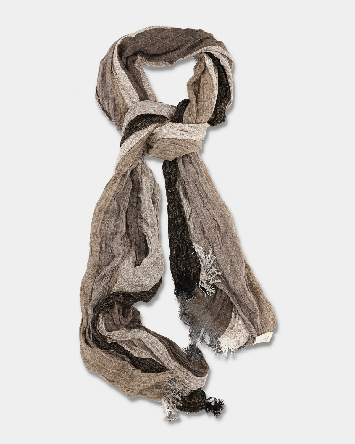 Mushroom Stripe Crinkle Scarf