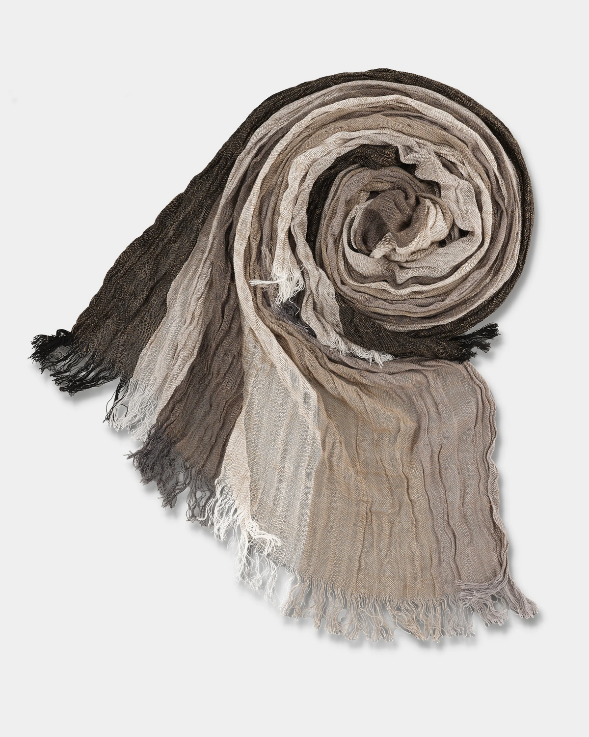 Mushroom Stripe Crinkle Scarf